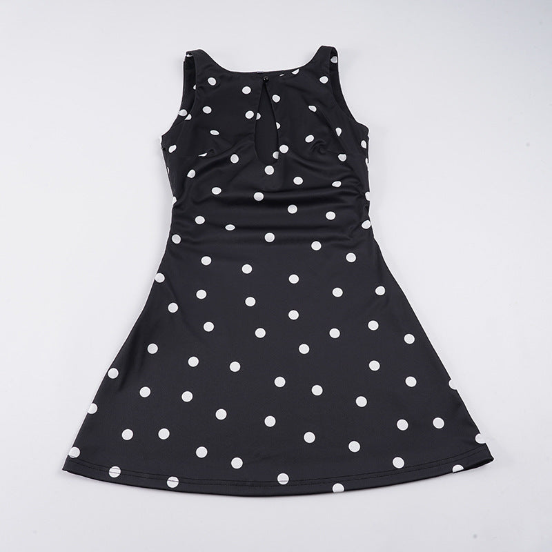 Damen Kleid im verspielten Polka-Dot Design mit fließendem Schnitt Drune