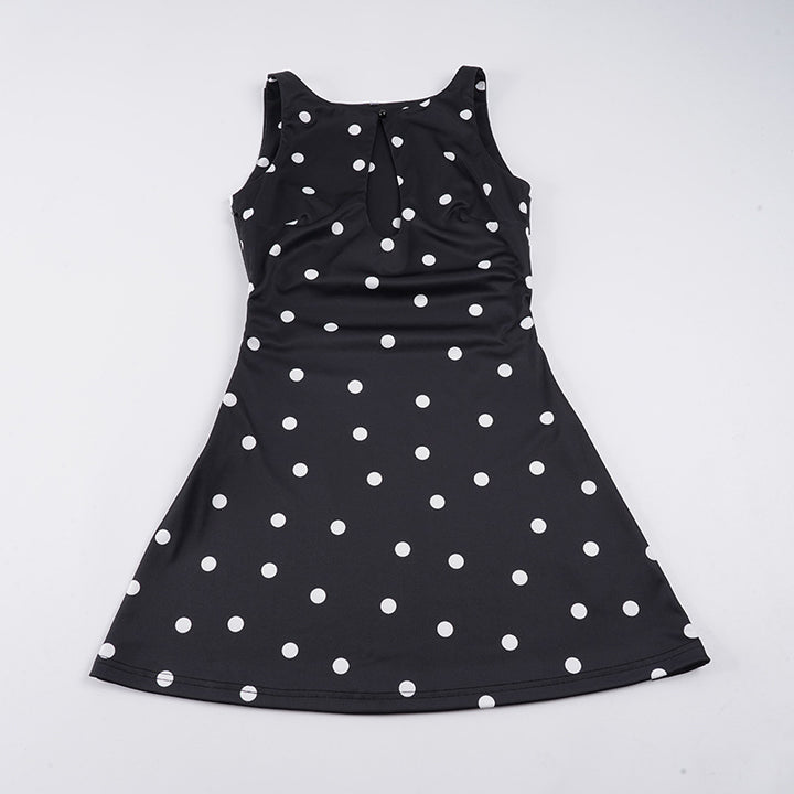 Damen Kleid im verspielten Polka-Dot Design mit fließendem Schnitt Drune