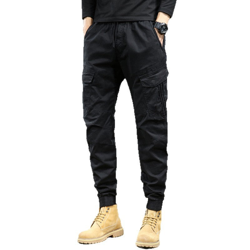 Herren Tapered-Cargo‑Jogger mit geripptem Knöchelabschluss und verstärkten Kniepaneelen Drune