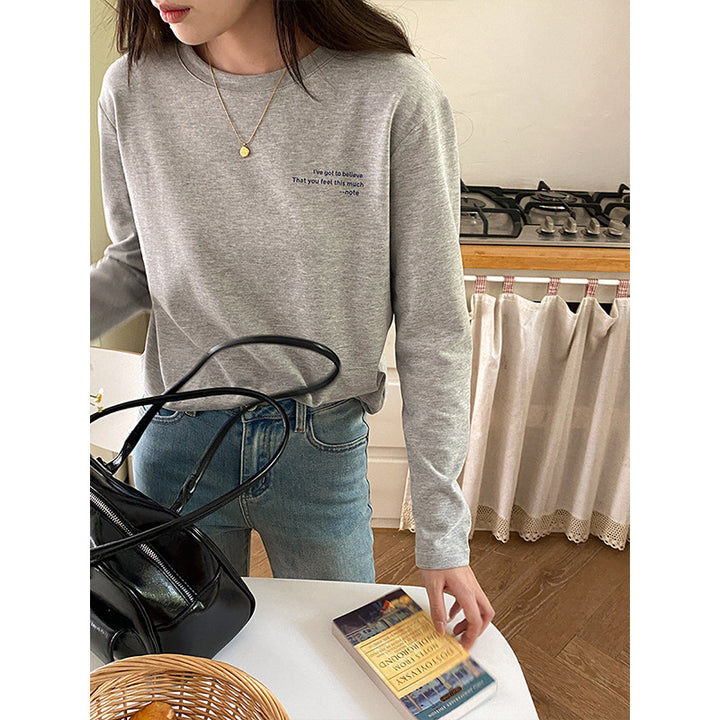Damen lässiges Longsleeve Oberteil Drune
