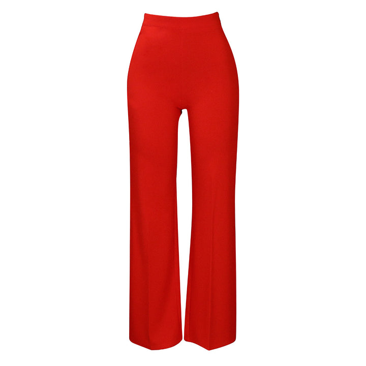 Damen Elegante und figurbetonte High-Waist-Hosen Drune