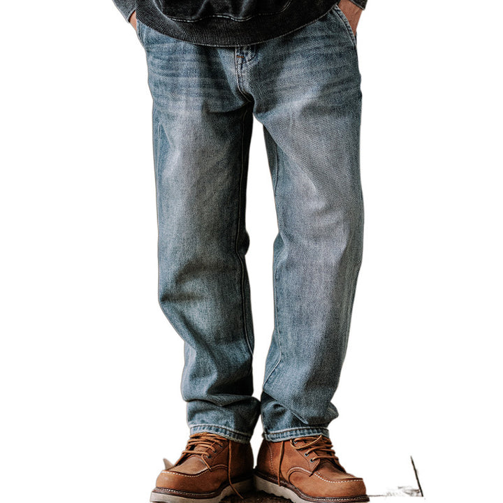 Herren Bequeme Indigo Denim Jeans Drune