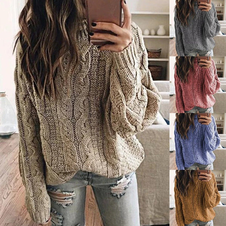 Damen Grobstrickpullover mit trendigem Zopfdesign Drune