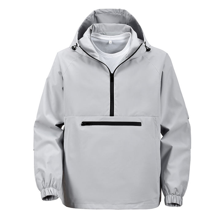 Herren Praktische Windjacke mit Kapuze und Reißverschlusstaschen Drune