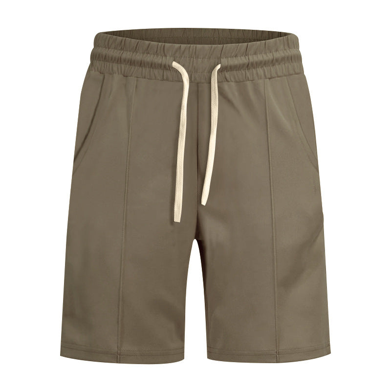 Herren nan kurze Freizeithose aus Baumwollmischung mit elastischem Bund und Kordelzug Drune