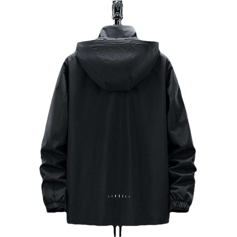Herren Leichte Softshell-Outdoorjacke mit Kapuze, wind- und wasserabweisender Oberfläche Drune