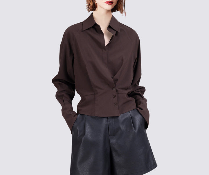 Damen Elegante Bluse mit innovativem Schnitt Drune
