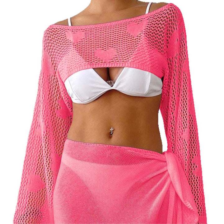 Damen Offene Netz-Strandjacke Drune