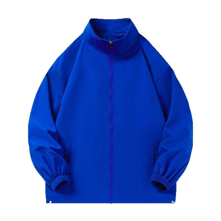 Unisex Leichte Windjacke mit hochabschließendem Stehkragen, Elastikbündchen & verstellbarem Kordelzugsaum Drune
