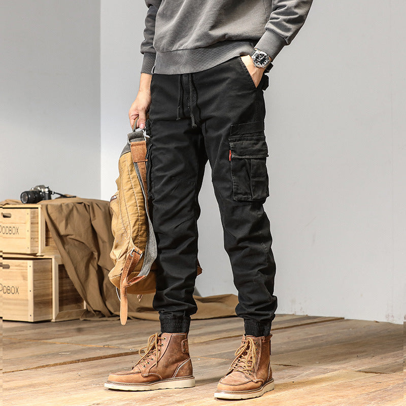 Herren Schmale Utility-Cargojogger aus Ripstop mit Elastikbund, Kordelzug und Mehrfachtaschen Drune