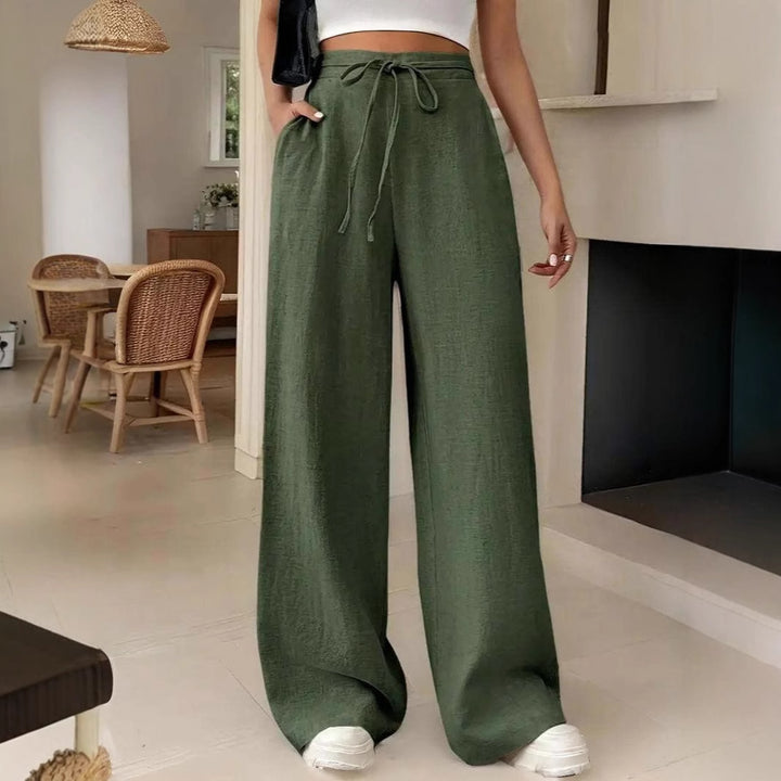 Damen Modische Palazzo-Hose mit elastischem Bund