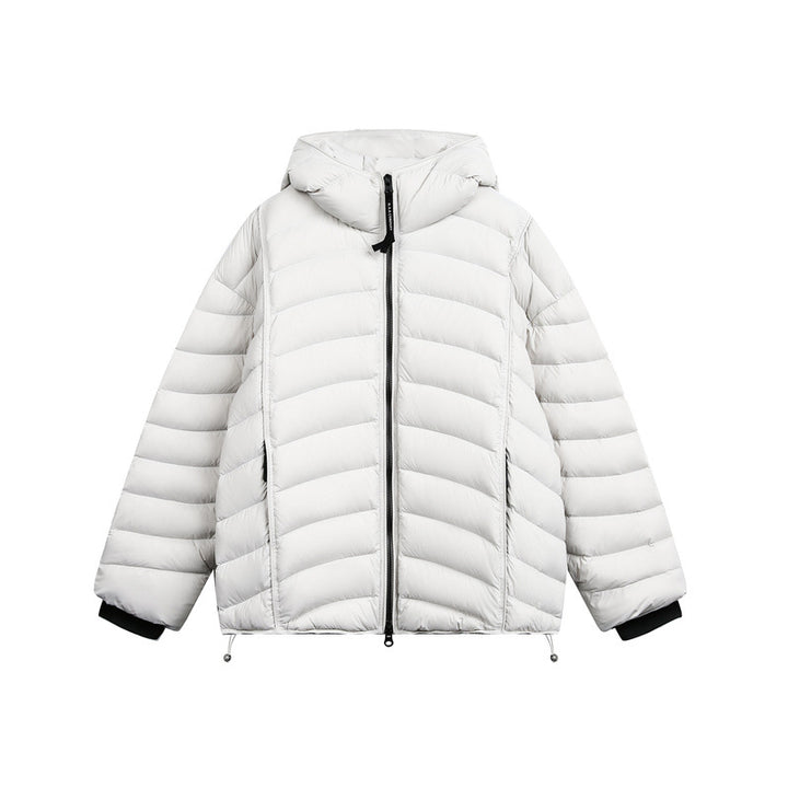 Damen Leichte Steppdaunenjacke mit Kapuze und verstellbarem Saum Drune