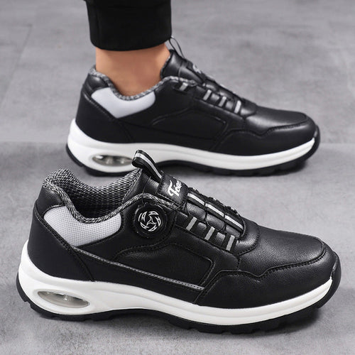 Herren nan sportlicher Freizeit-Sneaker mit Luftkapsel-Fersendämpfung, stufenlosem Klickverschluss und viskoelastischem Fußbett Drune