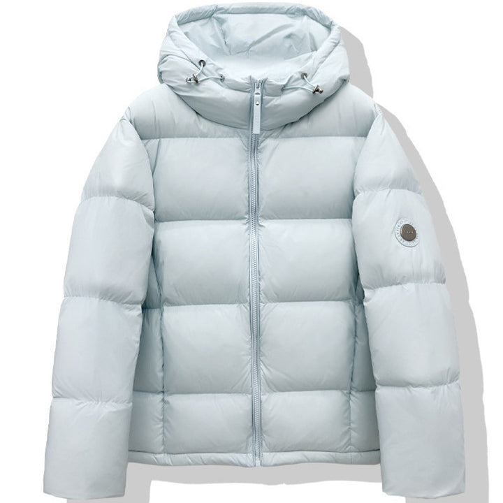 Damen Kurz-Pufferjacke mit XXL-Kapuze und quadratischer Steppung Drune