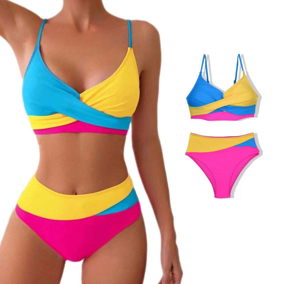 Damen Bunt gemusterter Sport-Bikini Drune