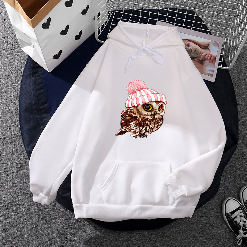 Damen nan lässiger Oversize Kapuzenpullover mit Herz‑und‑Pfotenprint, Kordelzug und gerippten Bündchen Drune