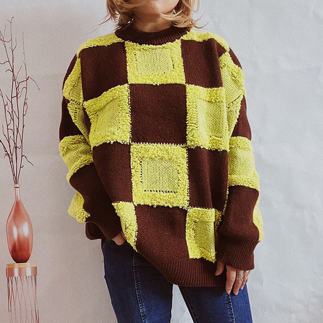 Drune | Karo Patchwork Pullover
