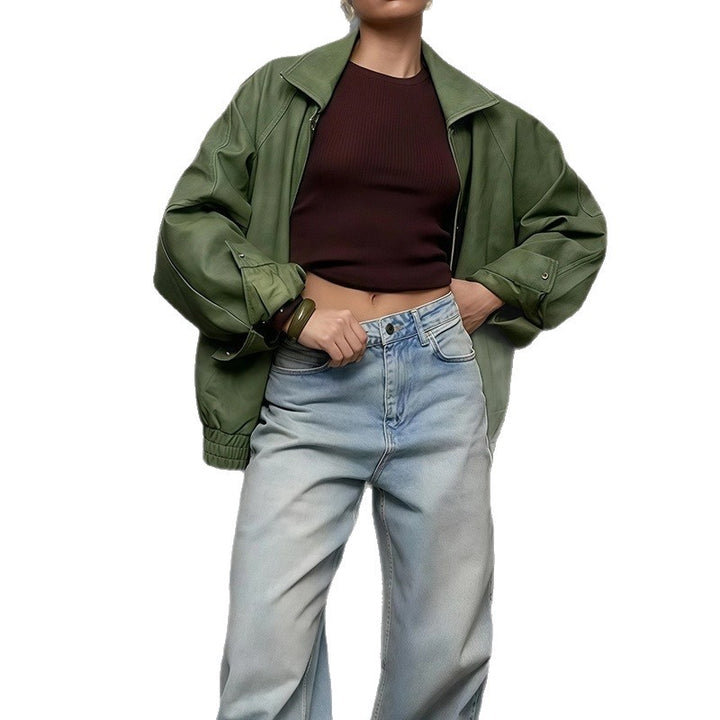 Damen Trendige Oversized-Jacke mit lässigem Schnitt und voluminösen Ärmeln Drune