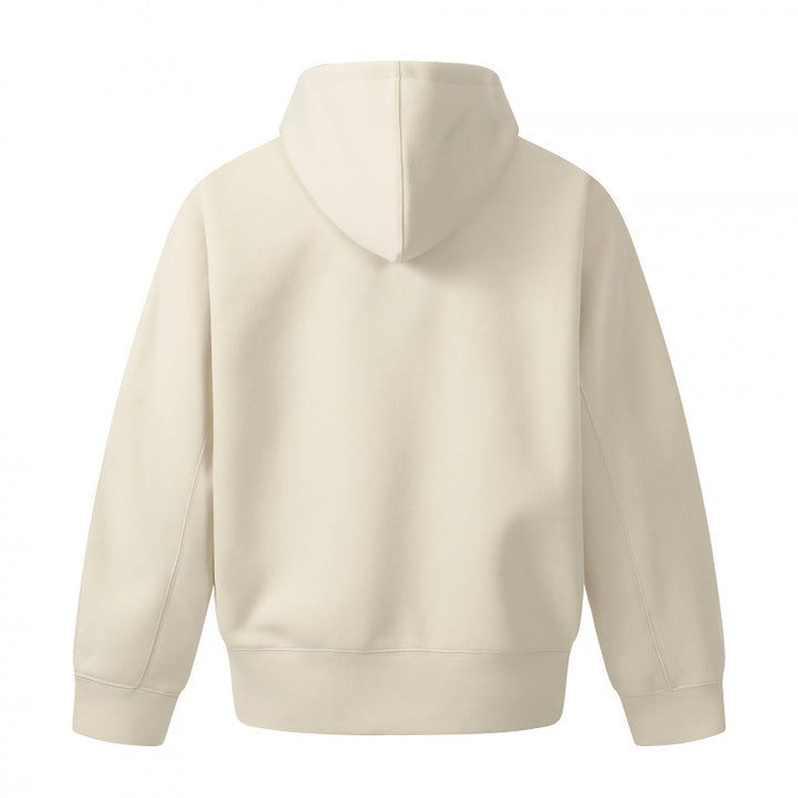 Herren Boxy-Kapuzenpullover mit halbem Reißverschluss, verstärkter Blende und cleanem Minimaldesign Drune