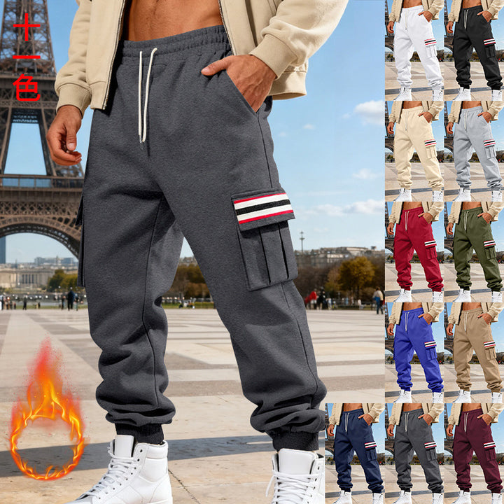 Herren Cargo-Joggerhose mit aufgesetzten Klappentaschen und elastischem Bündchen Drune