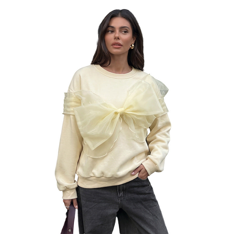 Damen Sweatshirt mit Statement-Schleife Drune