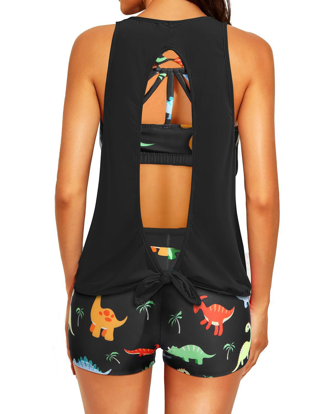 Damen Sportliches Tankini-Oberteil mit elegantem Rückenausschnitt Drune