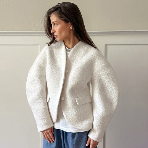 Damen Elegante und oversized Blazerjacke Drune