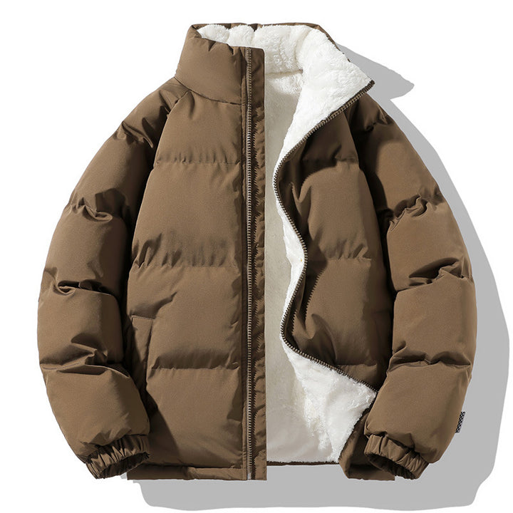 Damen Kurzpolar-Steppjacke mit Teddyfutter, Boxy‑Cut & verdecktem Reißverschluss Drune