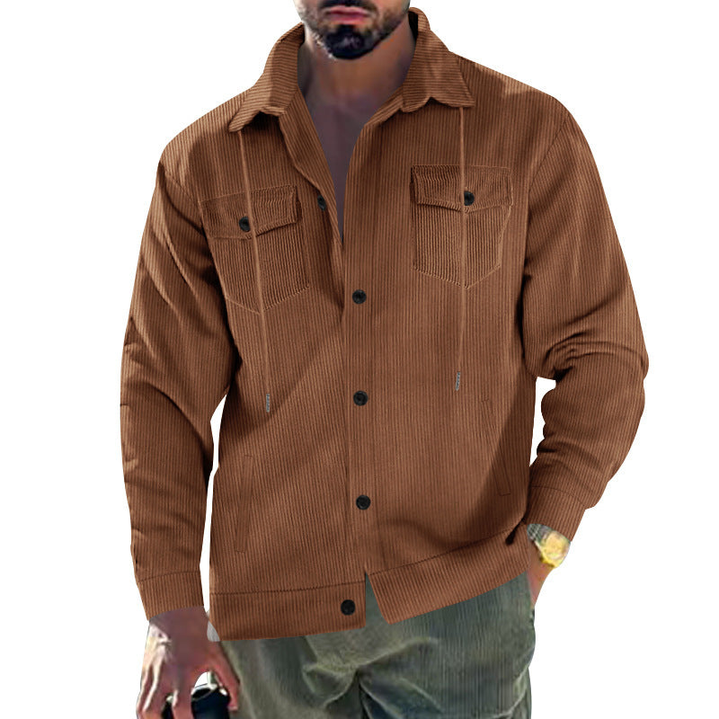 Herren Cord-Jacke mit praktischen Taschen und klassischem Schnitt Drune