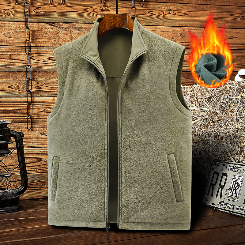 Herren Funktionsweste im urbanen Utility‑Stil mit Organizer‑Taschen und Stehkragen Drune