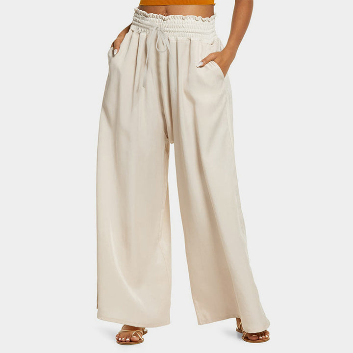 Damen Weite Freizeithose mit elastischem Bund und praktischen Taschen Drune