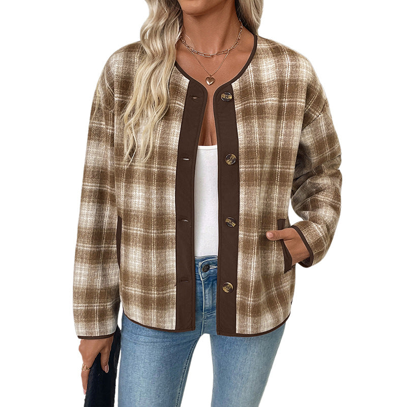 Damen Fleecejacke im karomuster Drune