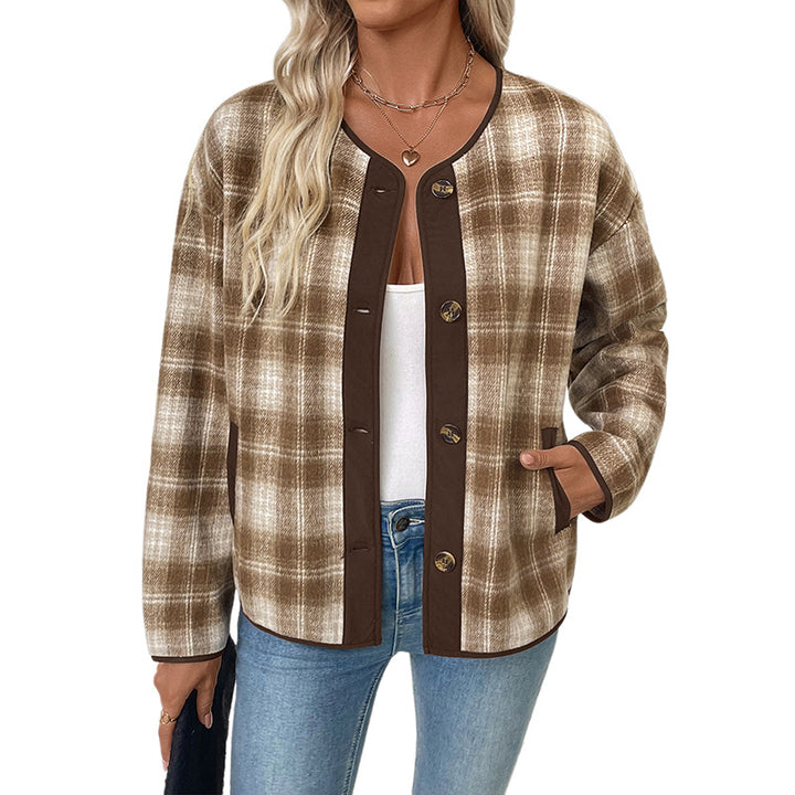 Damen Fleecejacke im karomuster Drune