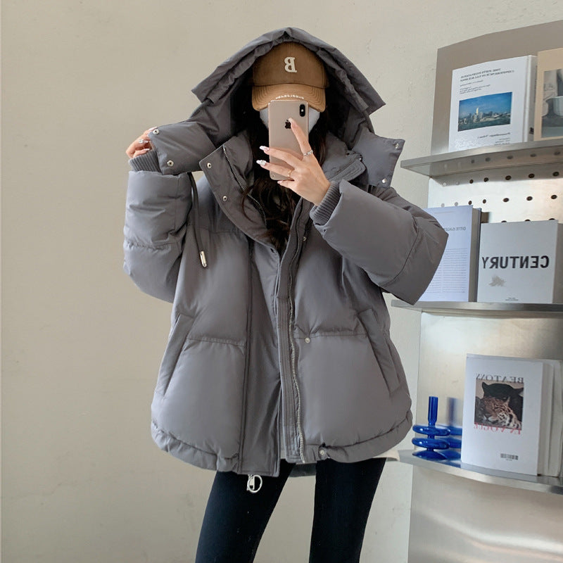 Damen nan oversized gesteppte Winterjacke mit Kapuze und Thermowattierung Drune