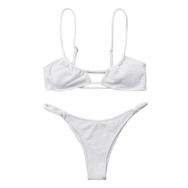 Damen Bikiniset mit trendiger Rippstruktur und verstellbaren Trägern Drune