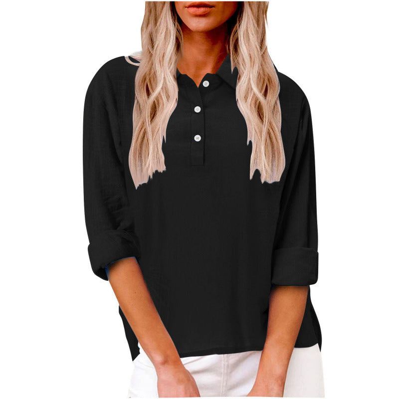 Damen Strickbluse mit Knopfdetail und lässigem Schnitt Drune