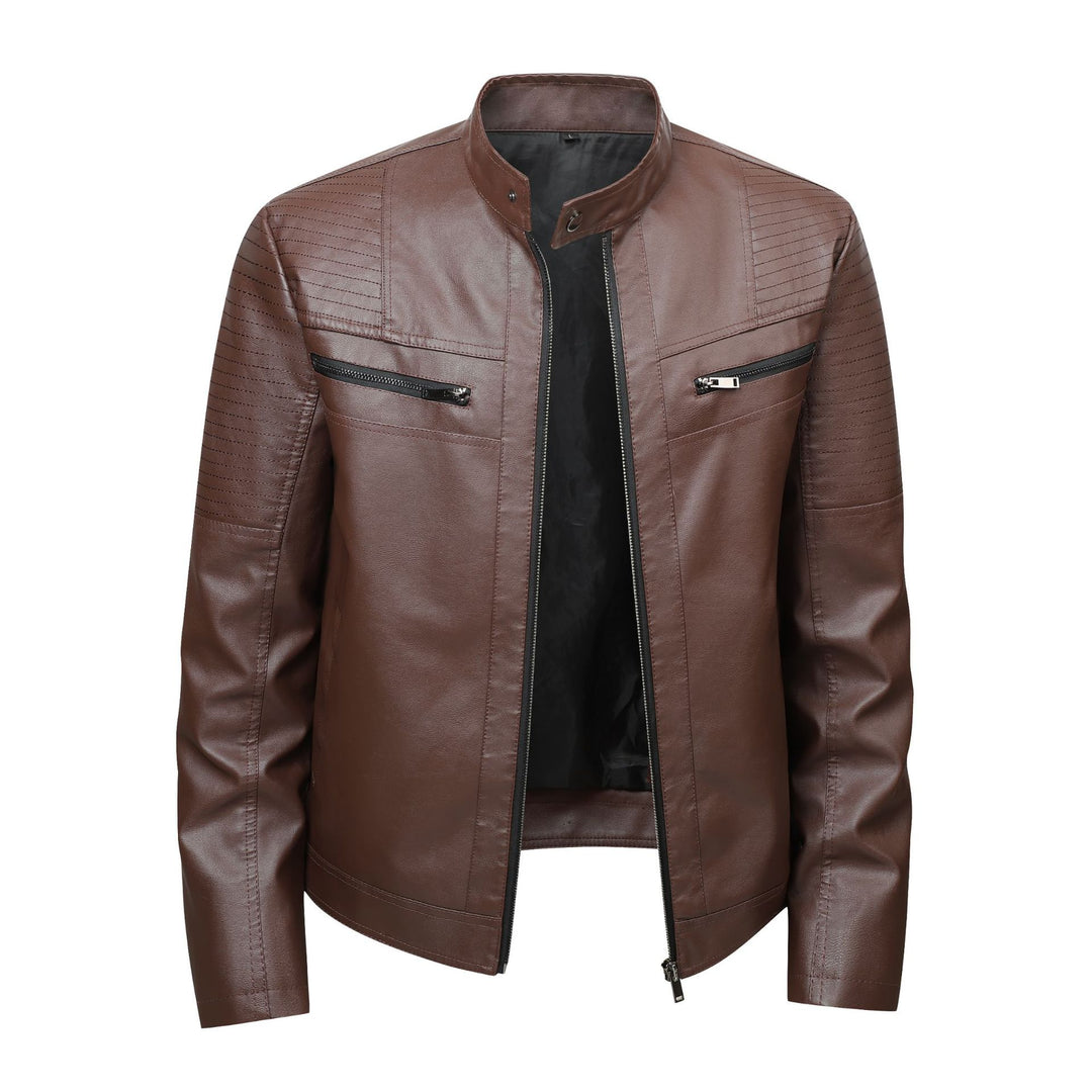 Herren Modische und hochwertige Lederjacke Drune