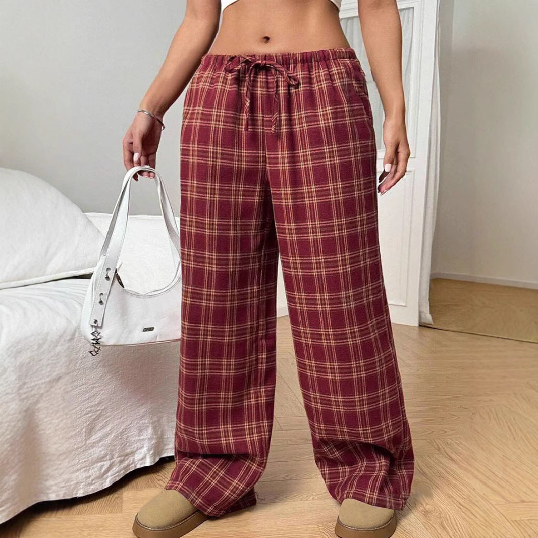 Damen lässige Karo-Hose Drune
