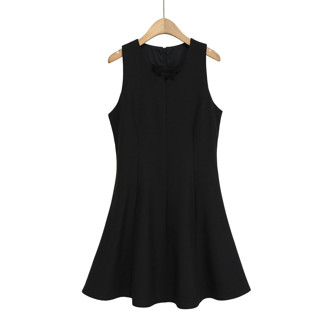 Damen Besprechungs-Kleid mit eleganter Schleifenverzierung und fließendem Schnitt Drune