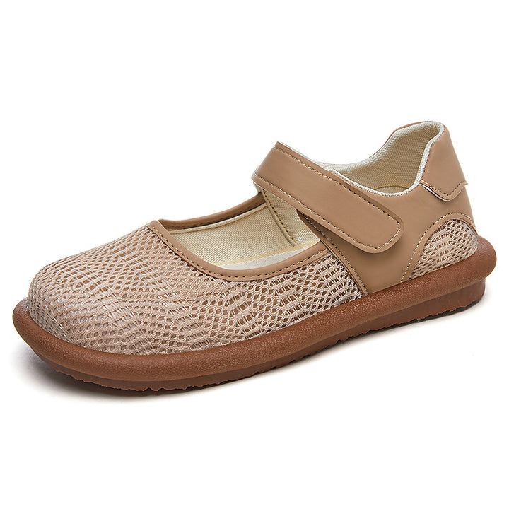 Damen Klettverschluss Atmungsaktive Mary Jane Schuhe Drune