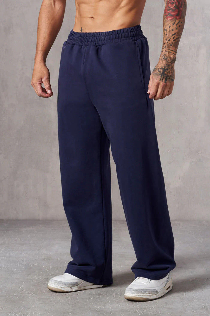 Herren nan extraweiche Relax-Sweathose mit doppelreihigem Komfortbund tiefen Eingrifftaschen und extra weitem Bein Drune