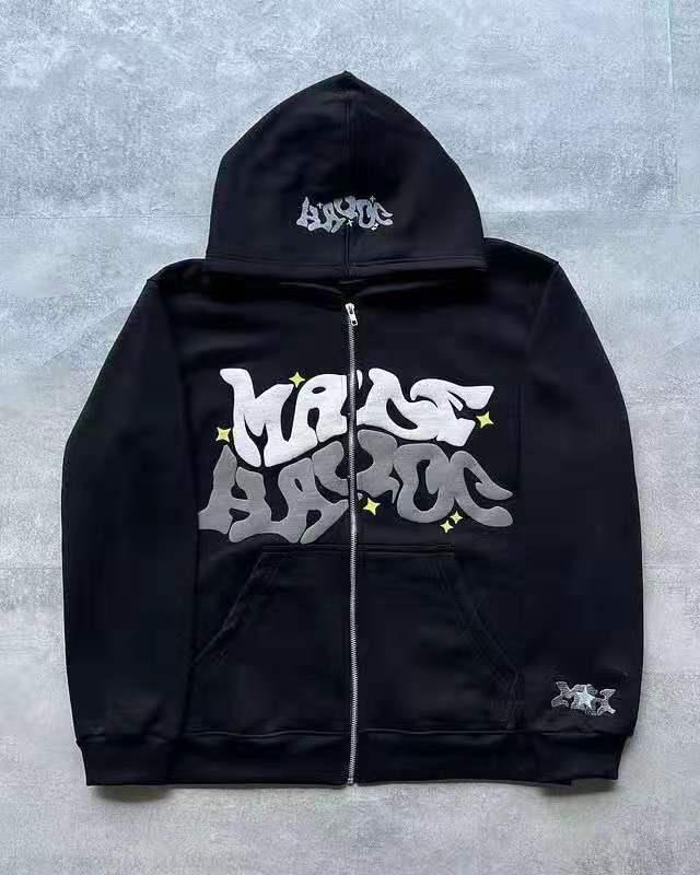 Damen sportliche Kapuzenjacke im urbanen Graffiti-Stil Drune
