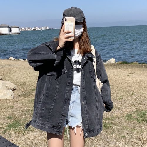 Damen Oversize-Jeansjacke Drune