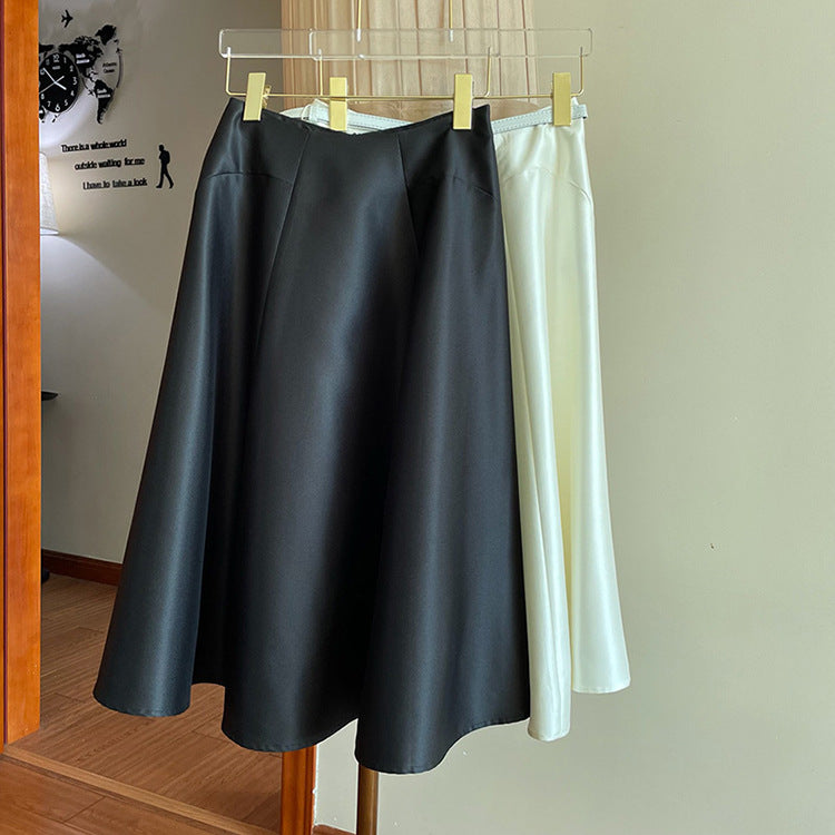 Damen Midirock mit elegantem Bund Drune