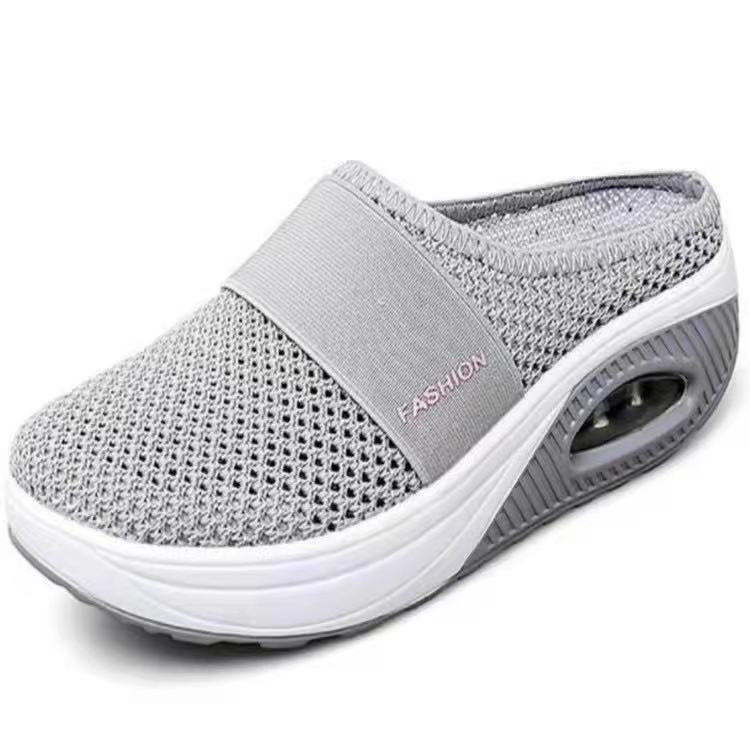 Damen Atmungsaktive Strick‑Mule mit Luftkissen‑Plateau Drune