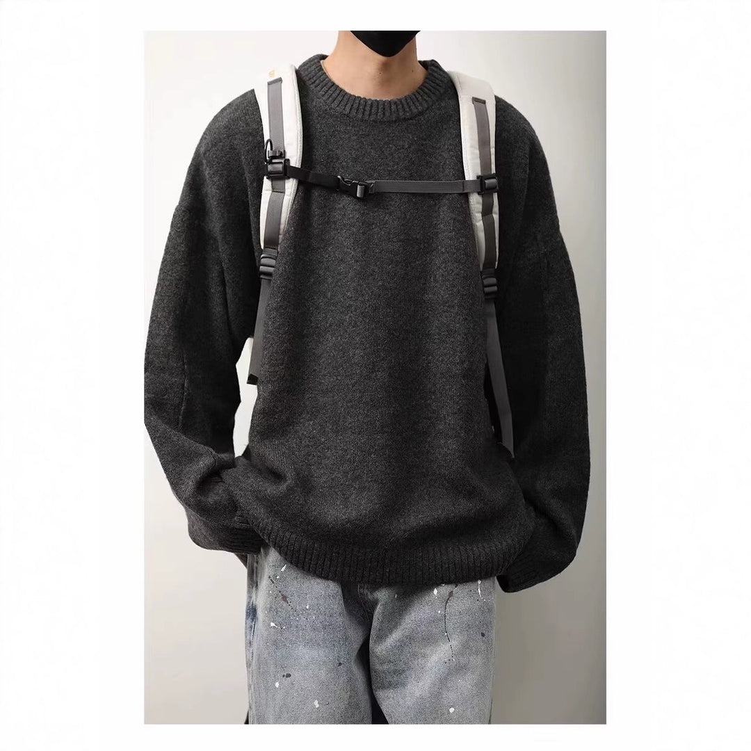Damen Klassischer Rundhals-Pullover Drune