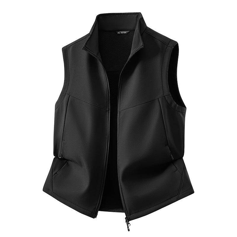 Damen Ärmellose Softshell-Weste mit Stehkragen, Stretchfutter und Zweiwege-Reißverschluss Drune