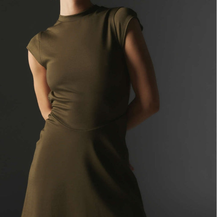Damen Elegantes und figurbetontes Freizeitkleid Drune