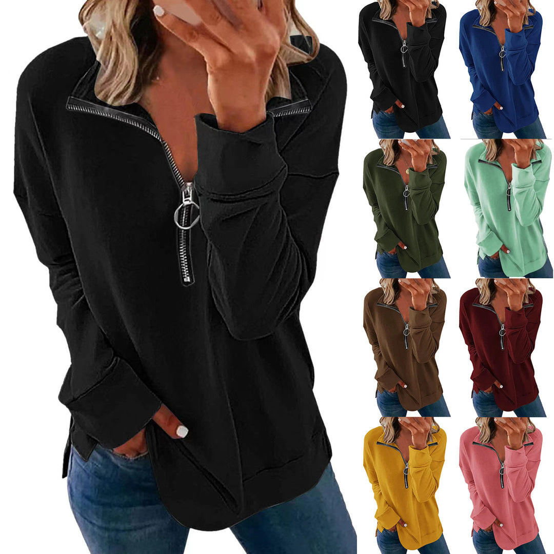 Damen Freizeitpullover mit stylischem Reißverschluss Drune