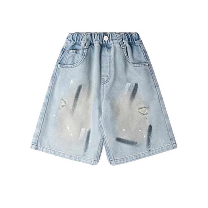 Unisex trendige Denim-Bermudas Drune